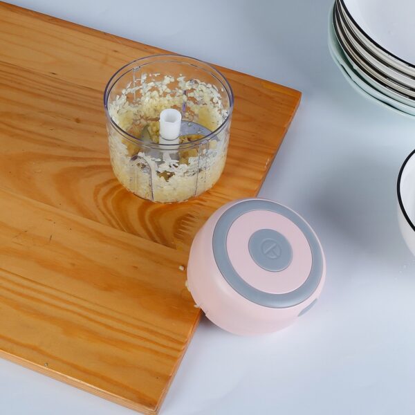 Mini Electric Garlic Chopper 8.45OZ Cordless Garlic Mincer Food Chopper - Image 9