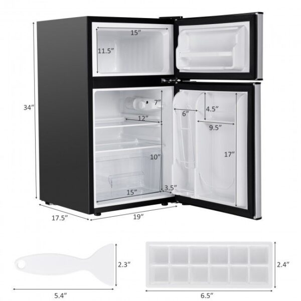 3.2 cu ft. Compact Stainless Steel Refrigerator - Image 5