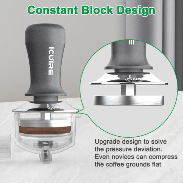 Espresso Tamper, Premium Coffee Tamper for Espresso Machine with Calibrated Spring Loaded, Premium Stainless Steel Flat Base - Image 9