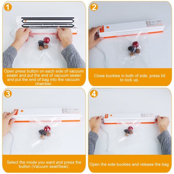 Electric Vacuum Sealer Machine Household Automatic Food Vacuum Sealer Quick Sealing System Machine - Image 5