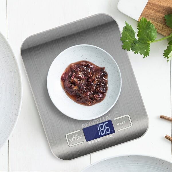 1pc 10KG/5KG Kitchen Scales Stainless Steel Weighing For Food Diet Postal Balance Measuring LCD Precision Electronic - Image 4