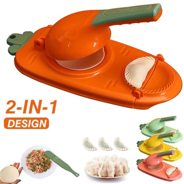 Kitchen Dumpling Maker 2 In 1 Dough Pressing Tool Set Dumpling Mold DIY Dumpling Wrapper Makers Manual Press Dumpling Crust Tool - Image 11