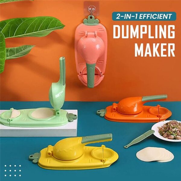 Kitchen Dumpling Maker 2 In 1 Dough Pressing Tool Set Dumpling Mold DIY Dumpling Wrapper Makers Manual Press Dumpling Crust Tool - Image 6