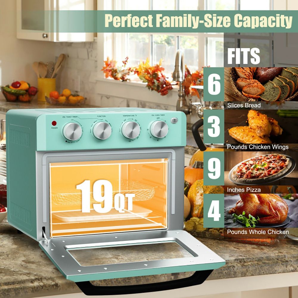 19 Qt Dehydrate Convection Air Fryer Toaster Oven with 5 Accessories - Image 3