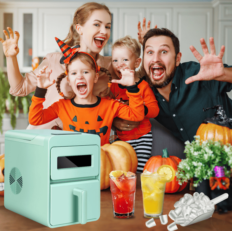PSZBJ-K12G Automatic Ice Maker-50lbs/day capacity, 6-8 minute ice production, 9 pieces per batch. Features: 2-liter PVC ice tray (BPA-free), self-cleaning design, coffee-grade ice cubes, touch-sensit - Image 5