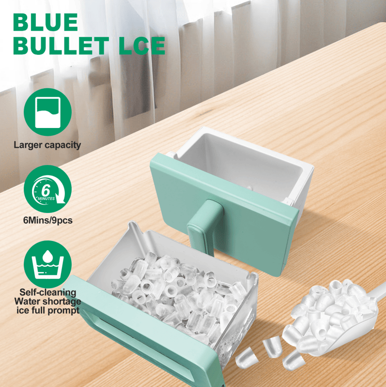 PSZBJ-K12G Automatic Ice Maker-50lbs/day capacity, 6-8 minute ice production, 9 pieces per batch. Features: 2-liter PVC ice tray (BPA-free), self-cleaning design, coffee-grade ice cubes, touch-sensit - Image 9