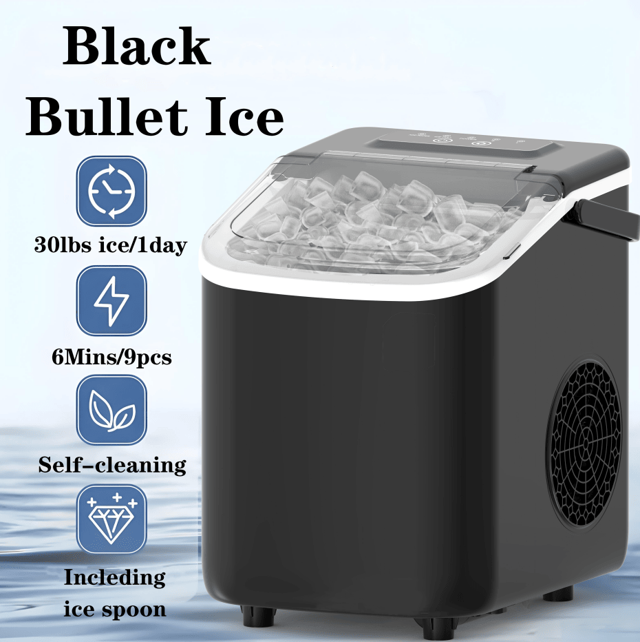 PSZ6Y10 Home Ice Maker-Outdoor Camping Ice Production 12kg/day bullet ice maker-PVC BPA-free, quick ice production. Coffee ice cubes, car fridge compatible. Alcohol ice maker with a - Image 2