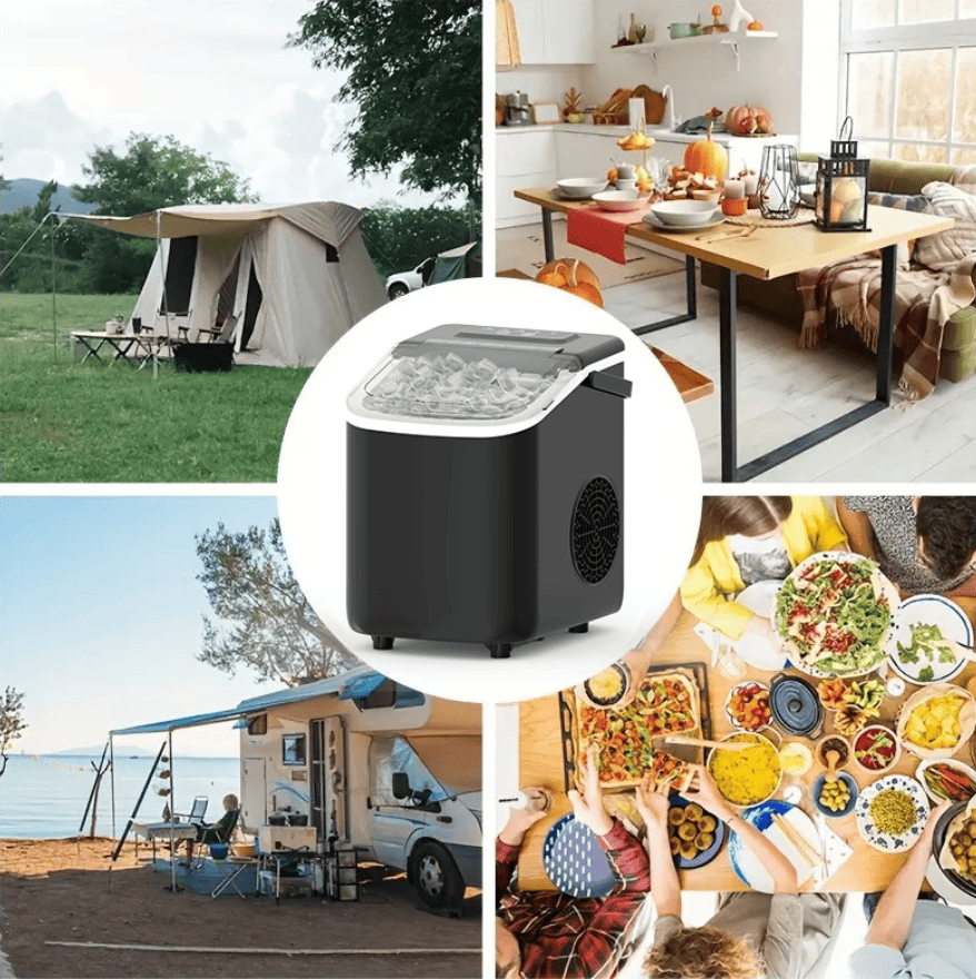 PSZ6Y10 Home Ice Maker-Outdoor Camping Ice Production 12kg/day bullet ice maker-PVC BPA-free, quick ice production. Coffee ice cubes, car fridge compatible. Alcohol ice maker with a - Image 5
