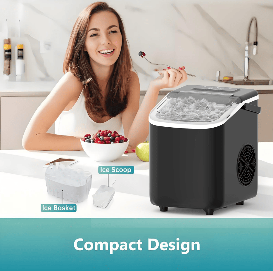 PSZ6Y10 Home Ice Maker-Outdoor Camping Ice Production 12kg/day bullet ice maker-PVC BPA-free, quick ice production. Coffee ice cubes, car fridge compatible. Alcohol ice maker with a - Image 8