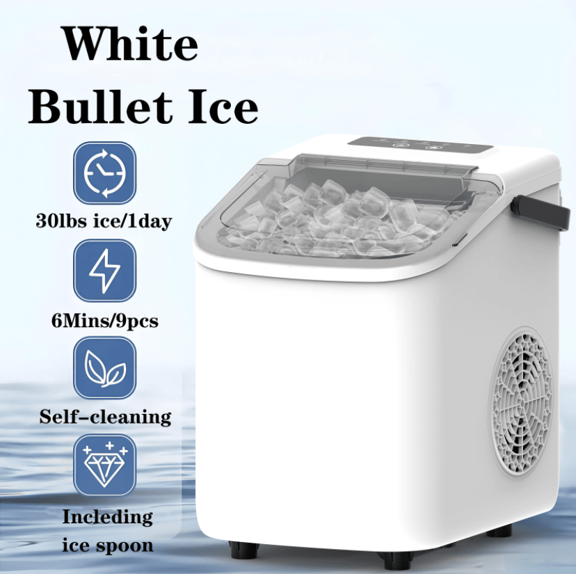 PSZ6Y10 Home Ice Maker-Outdoor Camping Ice Production 12kg/day bullet ice maker-PVC BPA-free, quick ice production. Coffee ice cubes, car fridge compatible. Alcohol ice maker with a - Image 23