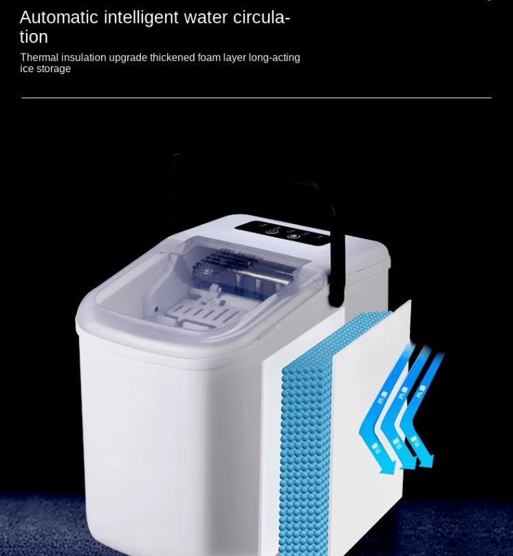 PSZ6Y10 Home Ice Maker-Outdoor Camping Ice Production 12kg/day bullet ice maker-PVC BPA-free, quick ice production. Coffee ice cubes, car fridge compatible. Alcohol ice maker with a - Image 32