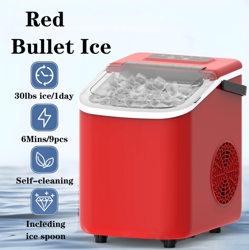 PSZ6Y10 Home Ice Maker-Outdoor Camping Ice Production 12kg/day bullet ice maker-PVC BPA-free, quick ice production. Coffee ice cubes, car fridge compatible. Alcohol ice maker with a - Image 39