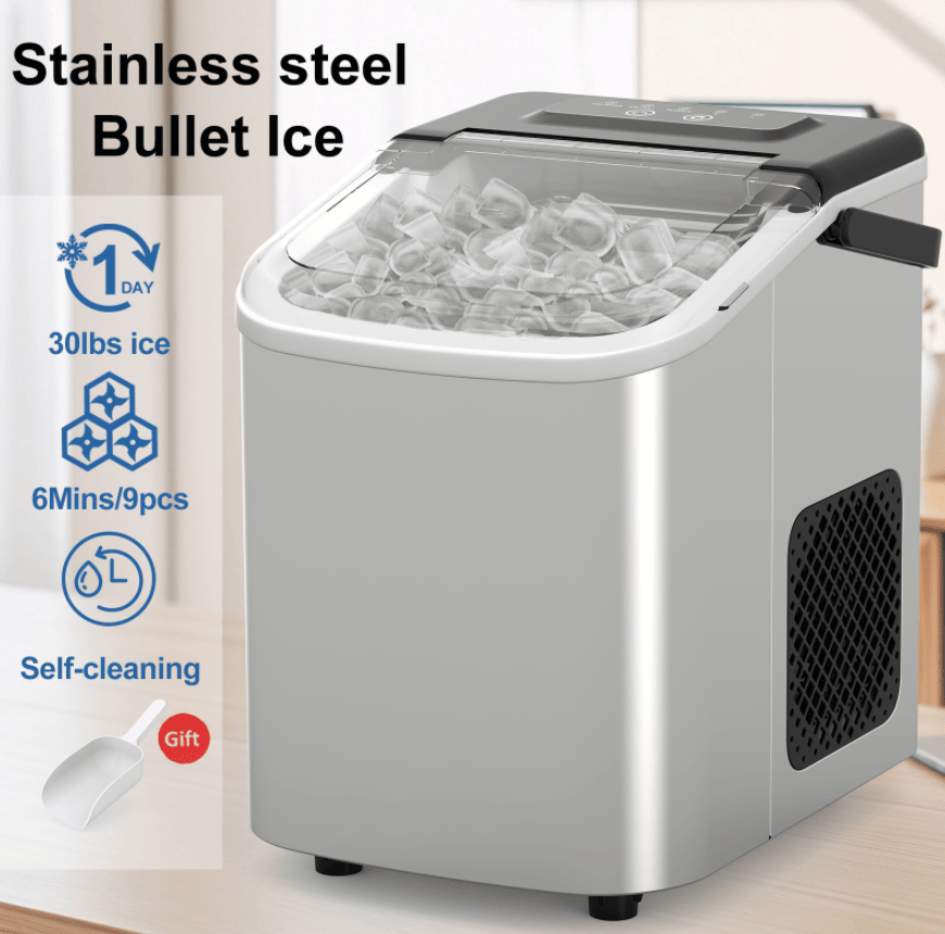 PSZ6Y10 Home Ice Maker-Outdoor Camping Ice Production 12kg/day bullet ice maker-PVC BPA-free, quick ice production. Coffee ice cubes, car fridge compatible. Alcohol ice maker with a - Image 34